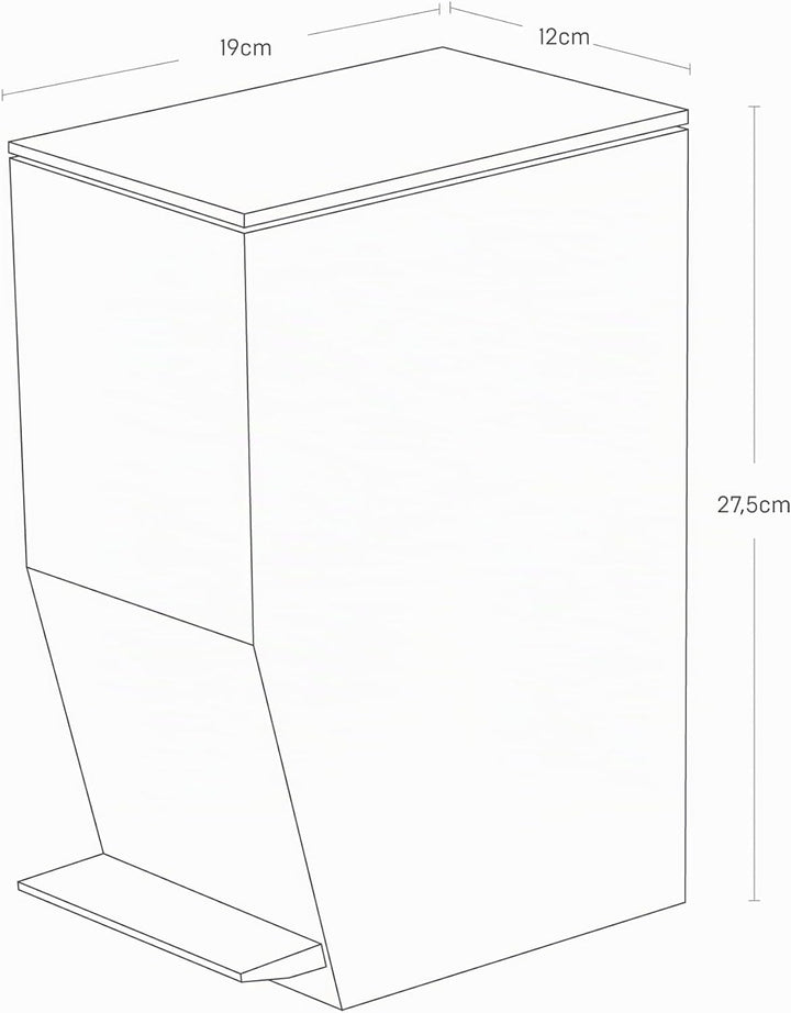 Sanitary pedal bin - Tower - black Schwarz, Schwarz