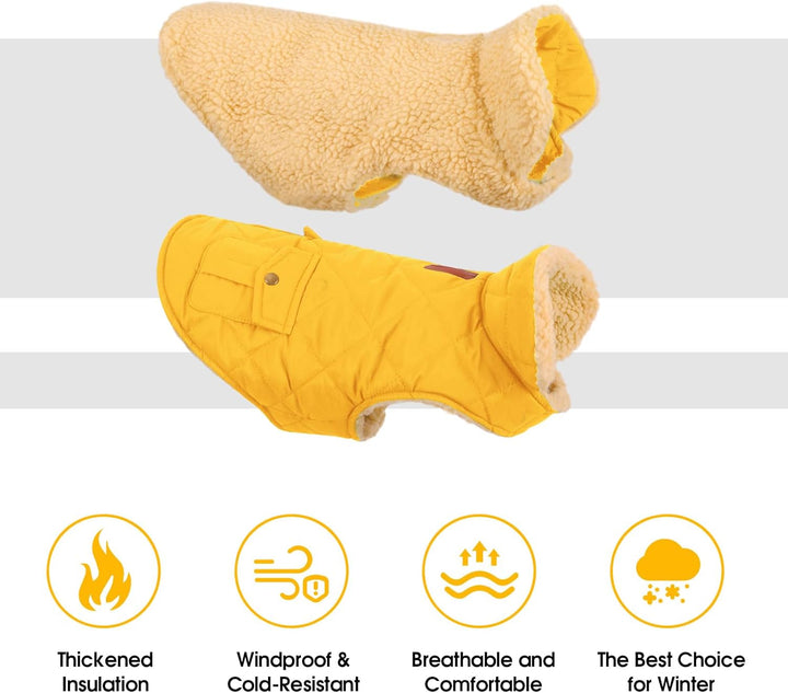 Wintermantel Hundemantel, Warme Winterjacken mit Fleece für Hunde,Hundejacke Hundekleidung Hundepull