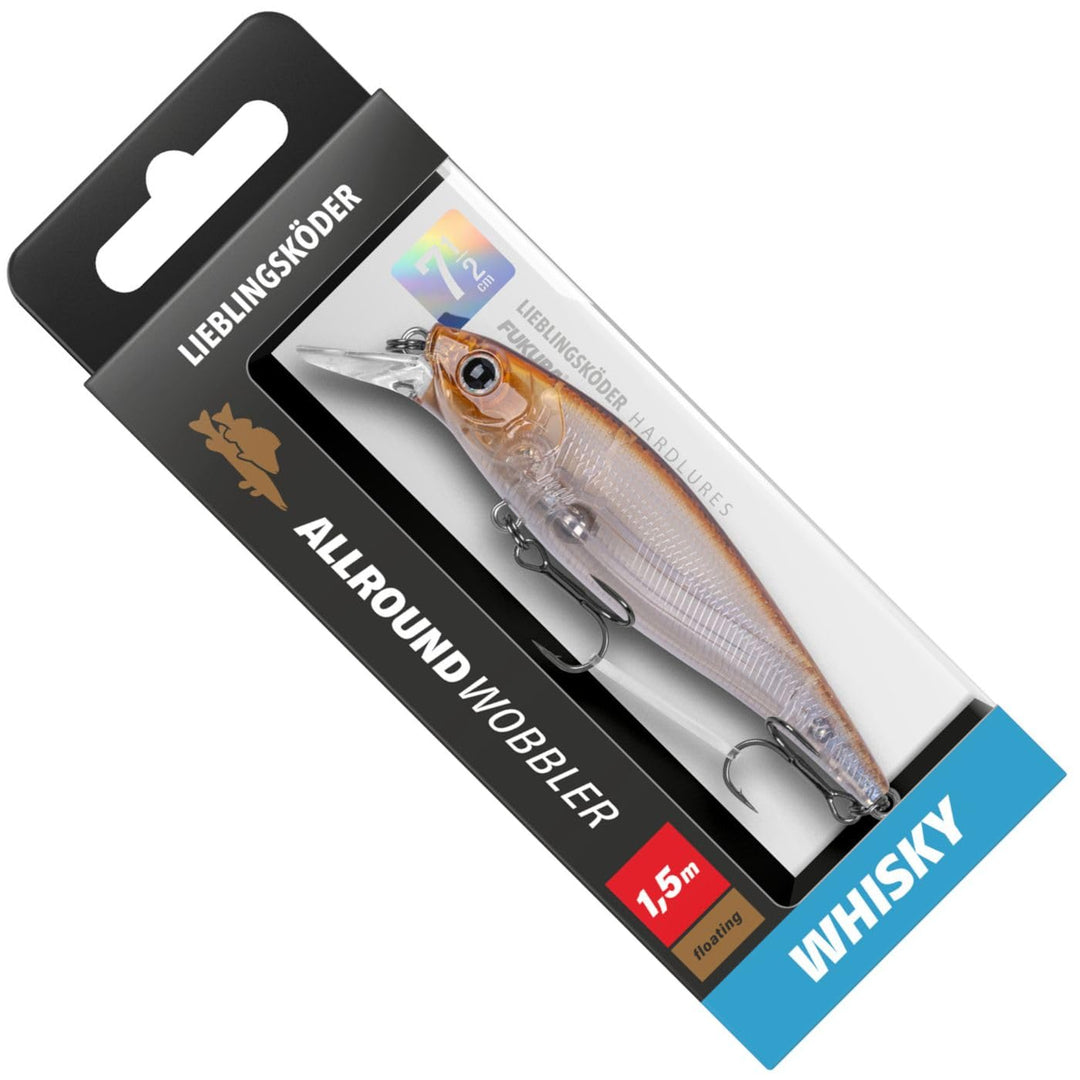 Lieblingsköder Allroundwobbler 7,5cm 9,4g - Wobbler Whisky, Whisky