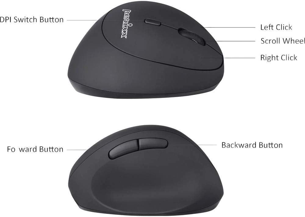 Perixx PERIMICE-719 Ergonomische Maus - Vertikales Design -Extra für kleine Handgrössen und für Unte