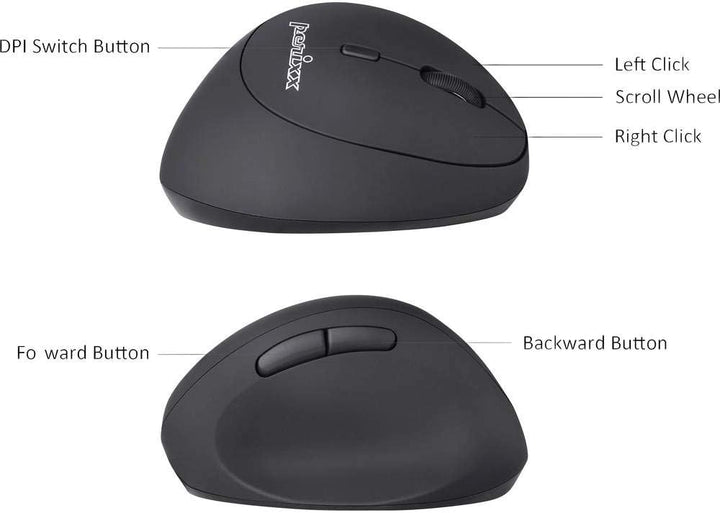 Perixx PERIMICE-719 Ergonomische Maus - Vertikales Design -Extra für kleine Handgrössen und für Unte
