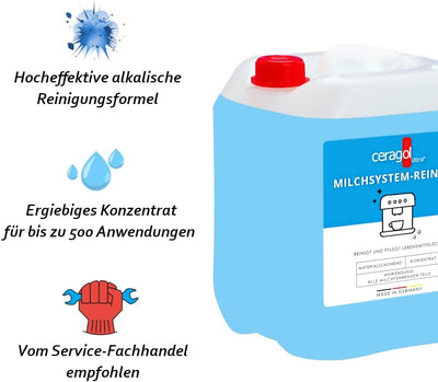 ceragol ultra Milchsystemreiniger, 10L – Milchschaum-Reiniger für Kaffee-Vollautomaten und Milchaufs