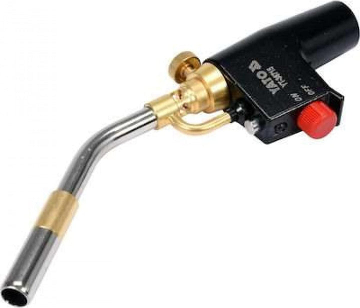 YATO Profi Turbo Gaslötlampe mit Piezo-Zündung | 2800 °C | 2 KW | Auto Start/Stop | Turbo-Brenner |