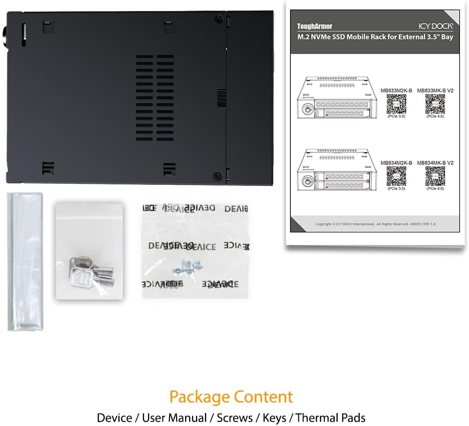 ICY DOCK 2 x M.2 NVMe PCIe 4.0 64Gbit/s SSD zu 2 x SlimSAS 4i SFF-8654 Wechselrahmen Einbaurahmen Me