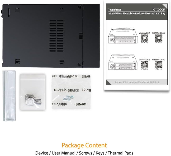 ICY DOCK 2 x M.2 NVMe PCIe 4.0 64Gbit/s SSD zu 2 x SlimSAS 4i SFF-8654 Wechselrahmen Einbaurahmen Me