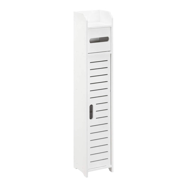 [en.casa] Toilettenpapierhalter mit Schranktür 80 x 15 x 15 cm Badezimmerschrank Badschrank Badregal