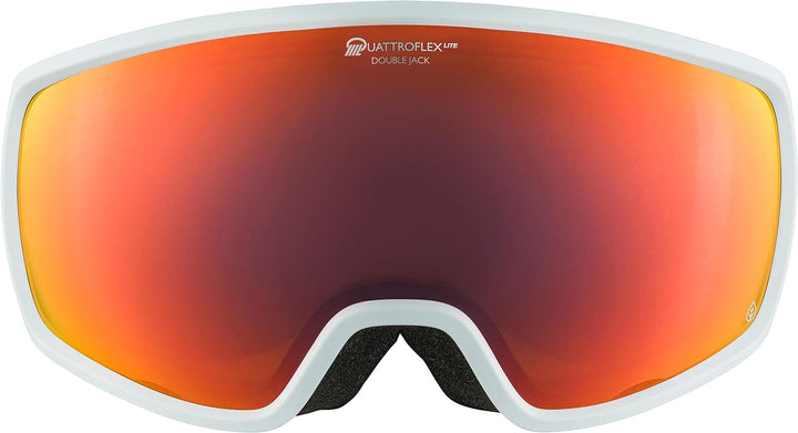ALPINA DOUBLE JACK PLNT Q-LITE - Verspiegelte, Kontrastverstärkende OTG Skibrille Mit 100% UV-Schutz
