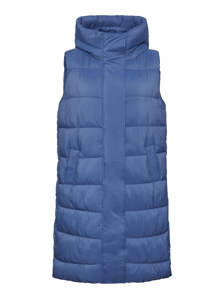 YAS Damen Yasliro Padded Vest S. Noos Weste, Federal Blue