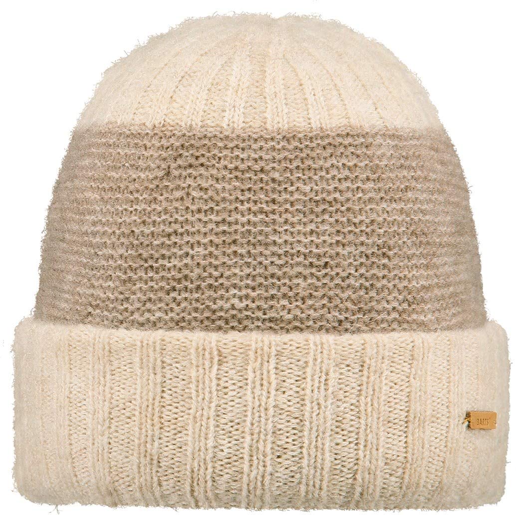 Barts W Sylker Beanie Colorblock-Beige-Braun, Damen Kopfbedeckung, Grösse One Size - Farbe Cream
