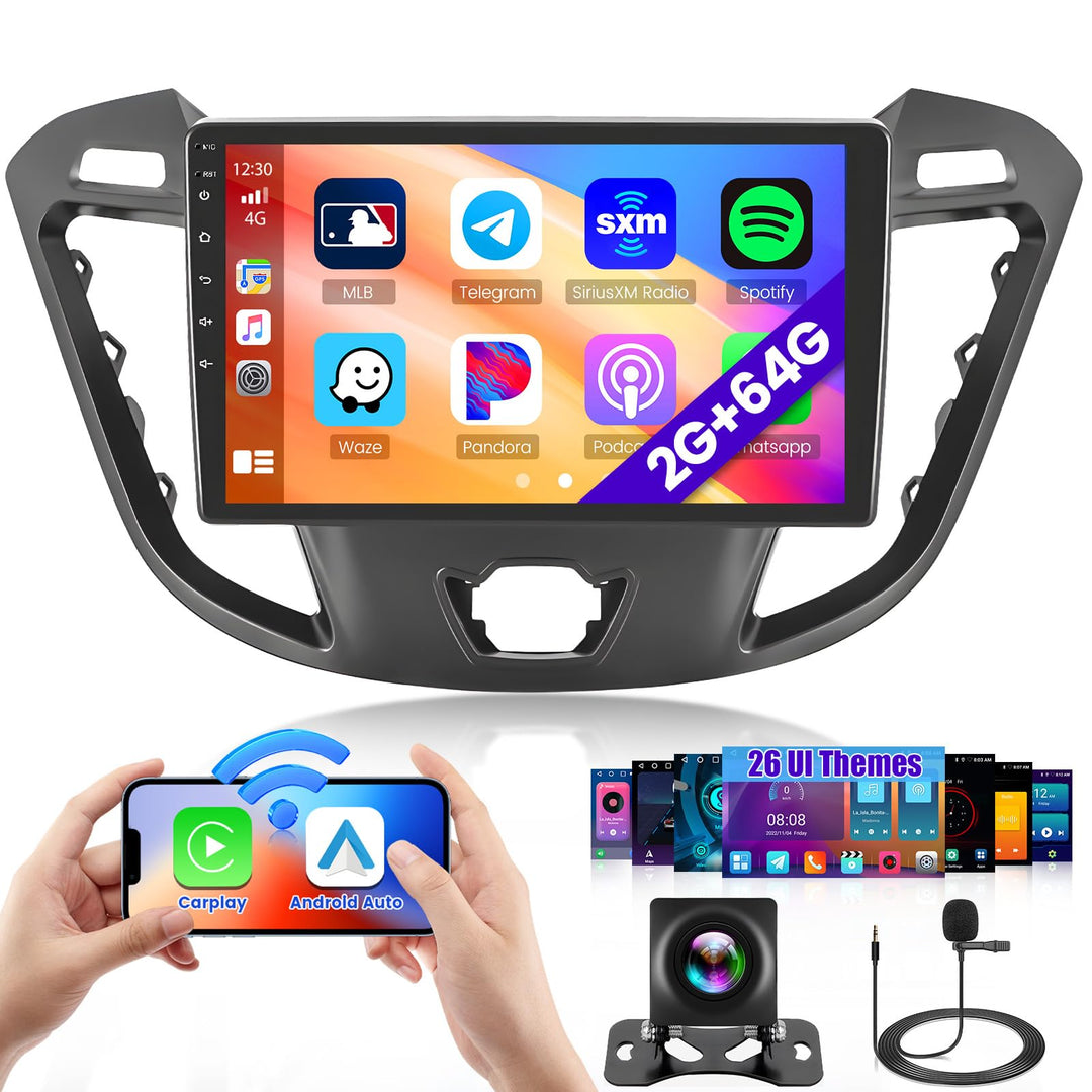 Hikity 2G 64G Android 15 Autoradio Für Ford Transit Custom 2013-2017 mit Wireless Carplay Android Au