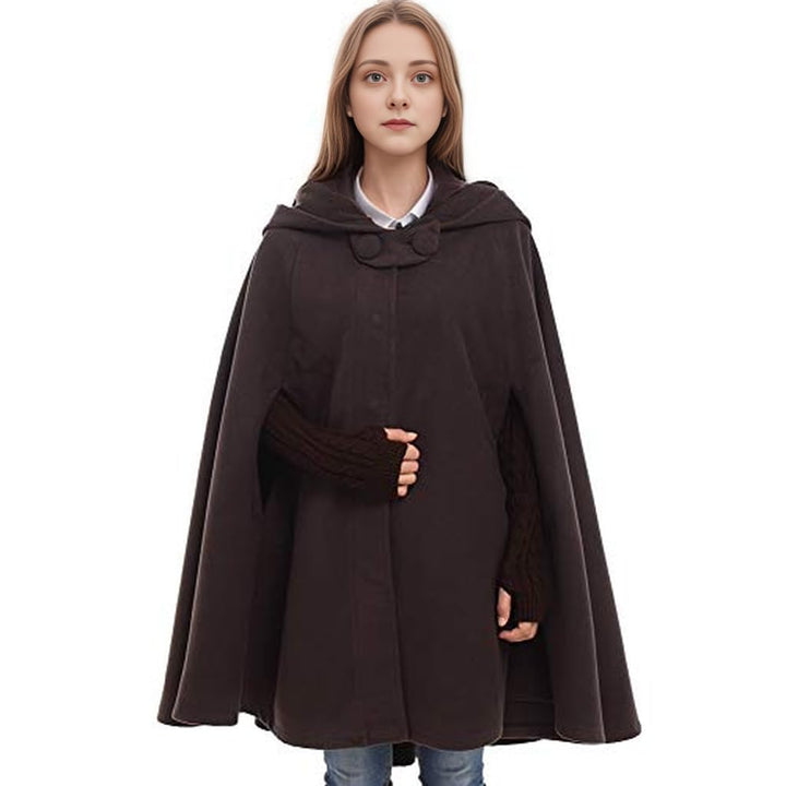 GRACEART Mittelalterliche Unisex Vampir Umhang Gothic Cosplay Kostüm, Robe mit Kapuze Cape Mantel Um