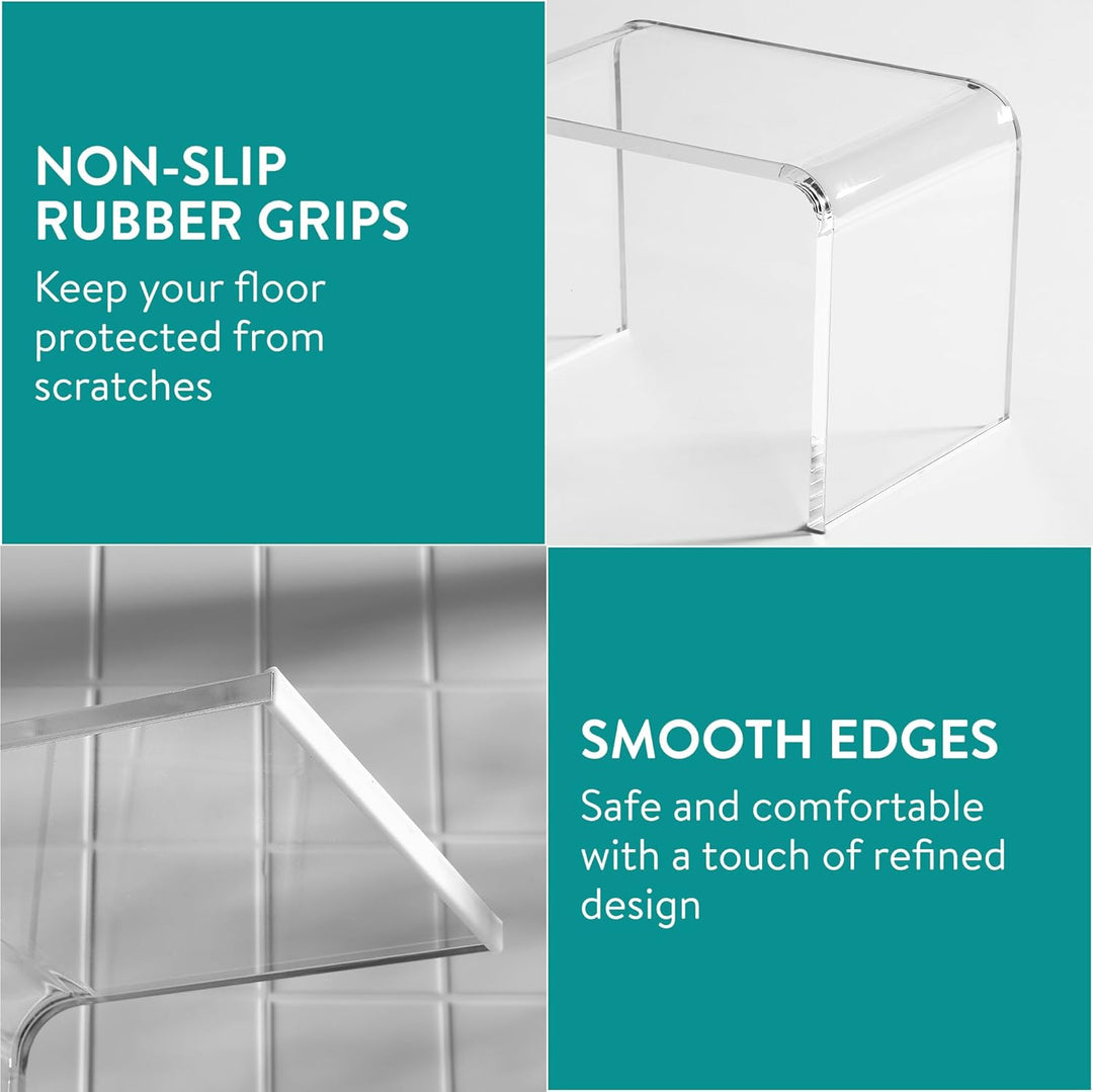 Navaris Acryl Duschhocker modern - Badhocker für die Dusche - Ideal als Duschstuhl Badhocker Badezim