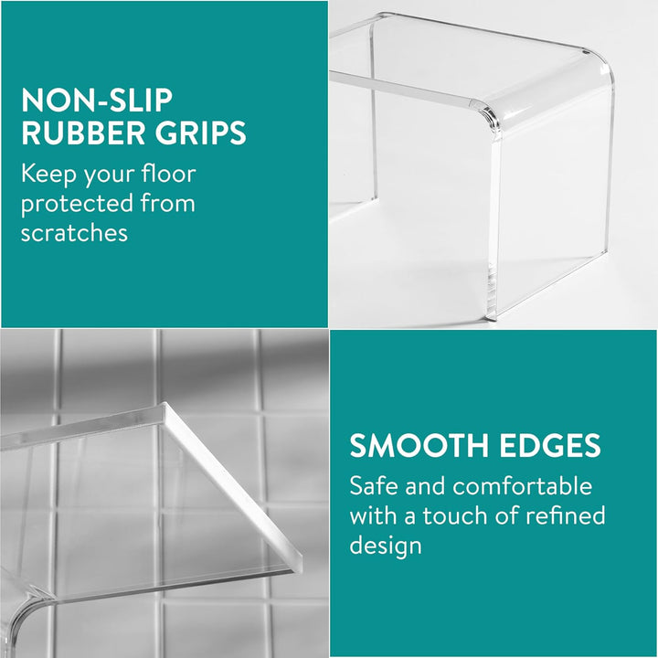 Navaris Acryl Duschhocker modern - Badhocker für die Dusche - Ideal als Duschstuhl Badhocker Badezim