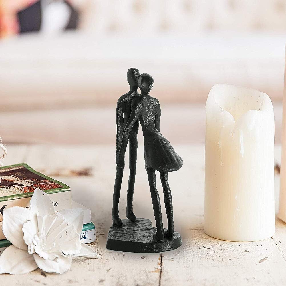Aoneky Paar Eisenskulptur - Paar Statuette Geschenk zum Hochzeitstag, Geburtstag, Hochzeit, Weihnach
