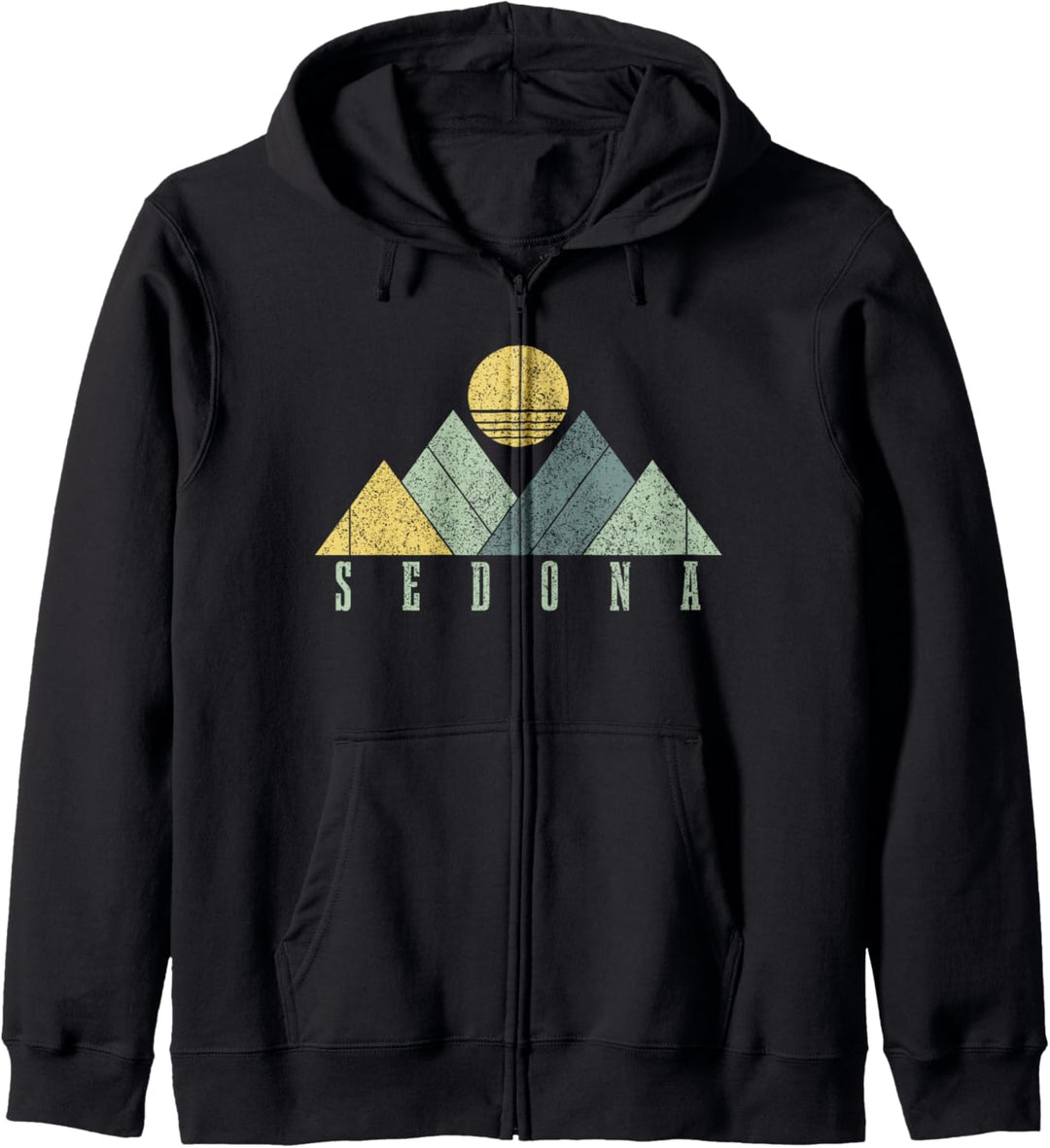Sedona Arizona Vintage Berge Sonnenuntergang Wandern Natur Kapuzenjacke