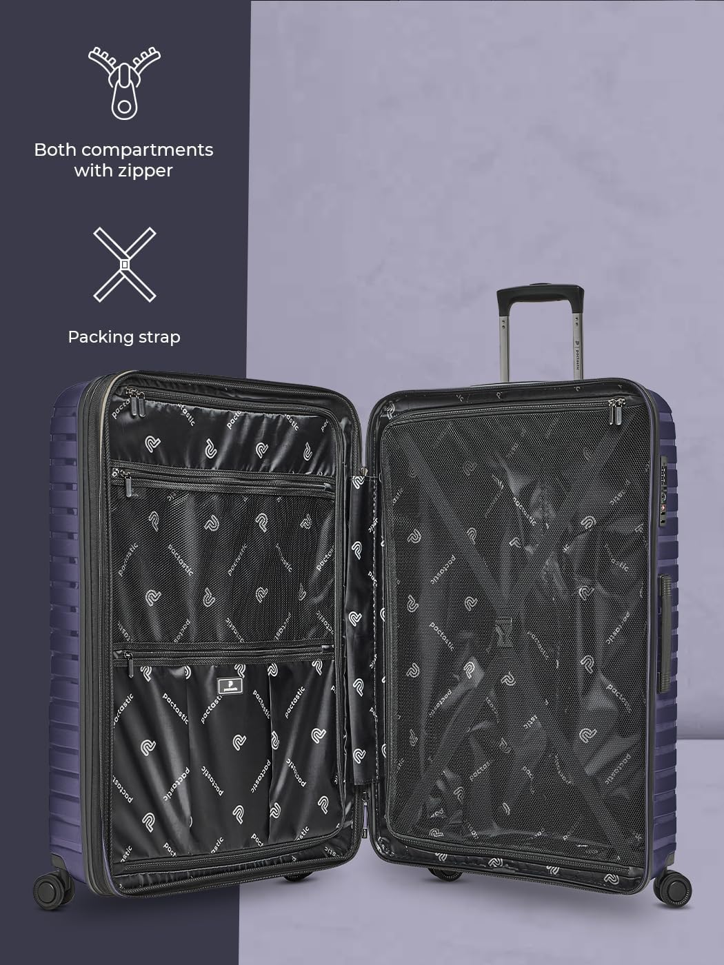 Hartschalen Koffer-Set 3-teilig | hochwertiges Polypropylen Material | mit Dehnfalte erweiterbar um