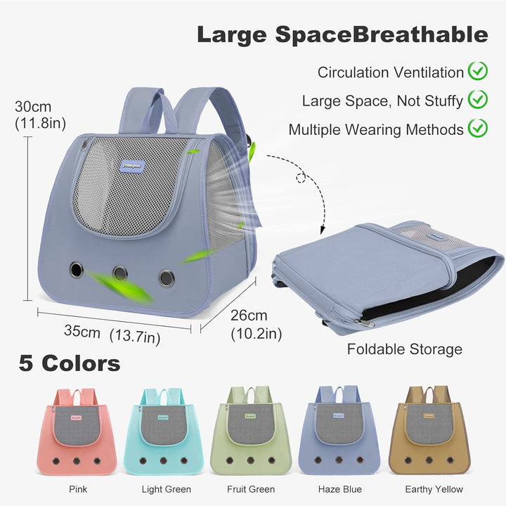 PETCUTE Haustier Rucksack,Faltbar Hunderucksack für Kleine Hunde und Katzen,Katzen Rucksack mit Hera