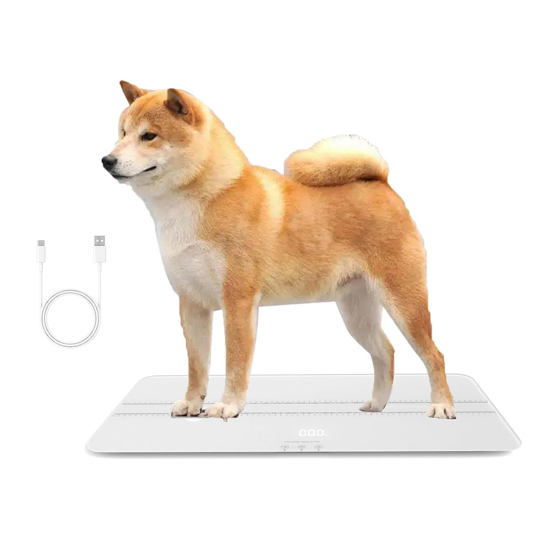 Digitale Haustierwaage für Hunde und Katzen, grosse Hundewaage, max. 220 Pfund, wiederaufladbare Ver