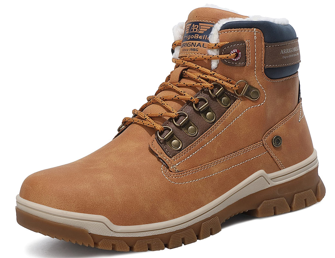 ARRIGO BELLO Winterstiefel Herren Winterschuhe Gefüttert Rutschfeste Warm Stiefel Gemütlich Trekking