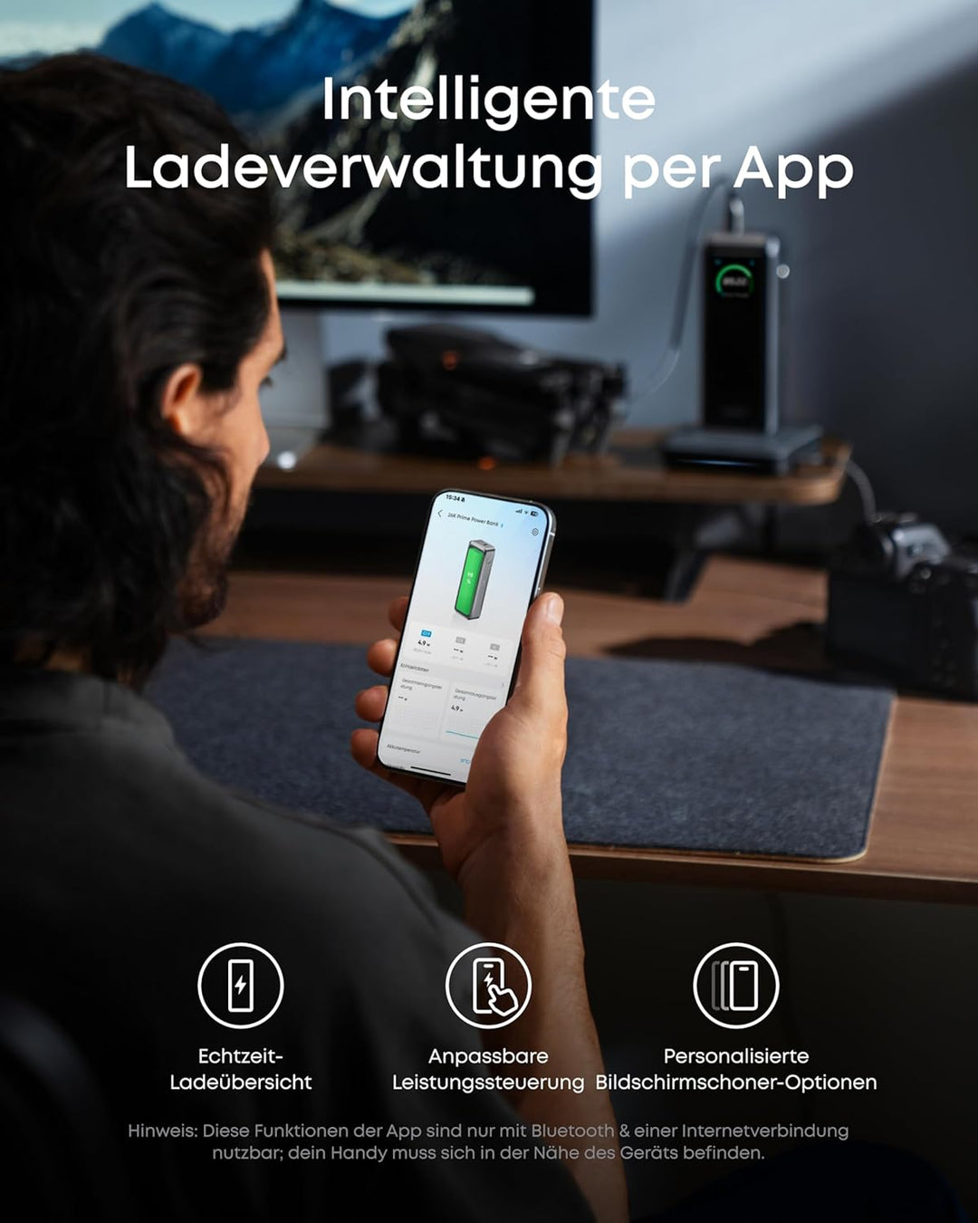 Anker Prime Powerbank, 26250mAh, tragbares Ladegerät mit 3 Ports und 300W Ausgang, bidirektionales L