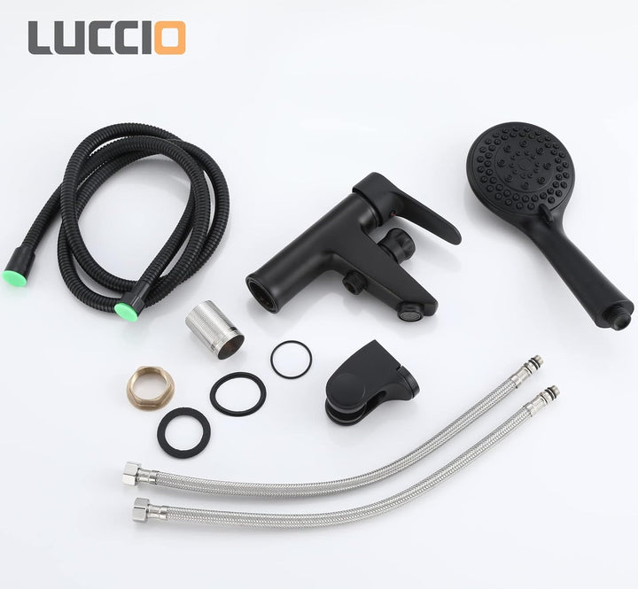 ZXC Waschtischarmatur mit Umsteller für Brause, hochwertige Einhebel Waschbecken Armatur inklusive B