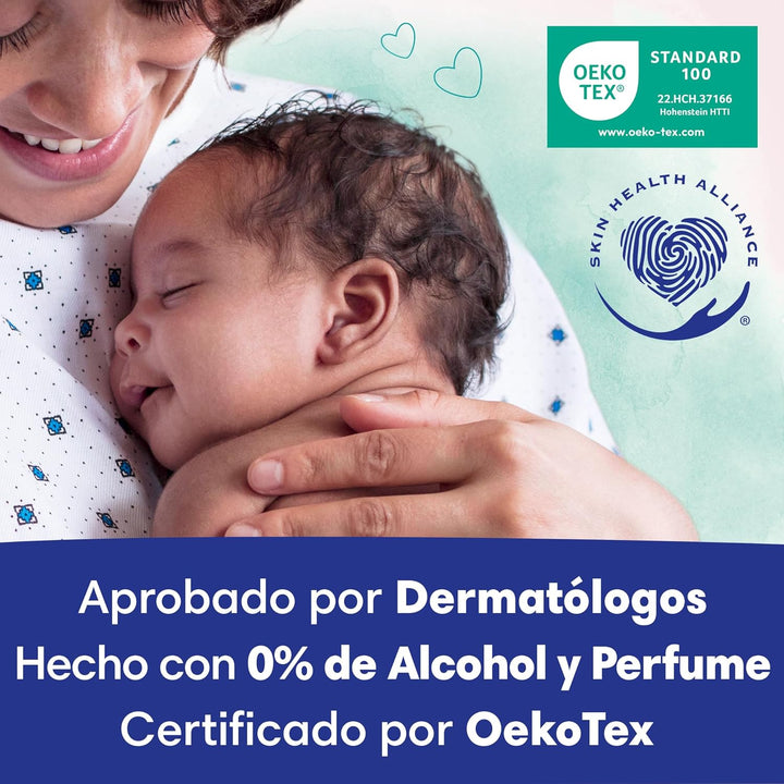 Dodot Pure Aqua Feuchttücher für Babys, 864 Tücher (18 Packungen mit 48 Stück) helfen den natürliche