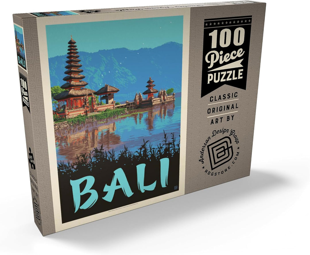 MyPuzzle Bali: EIN Atemberaubendes tropisches Paradies, Vintage Poster - Premium 100 Teile Puzzle -
