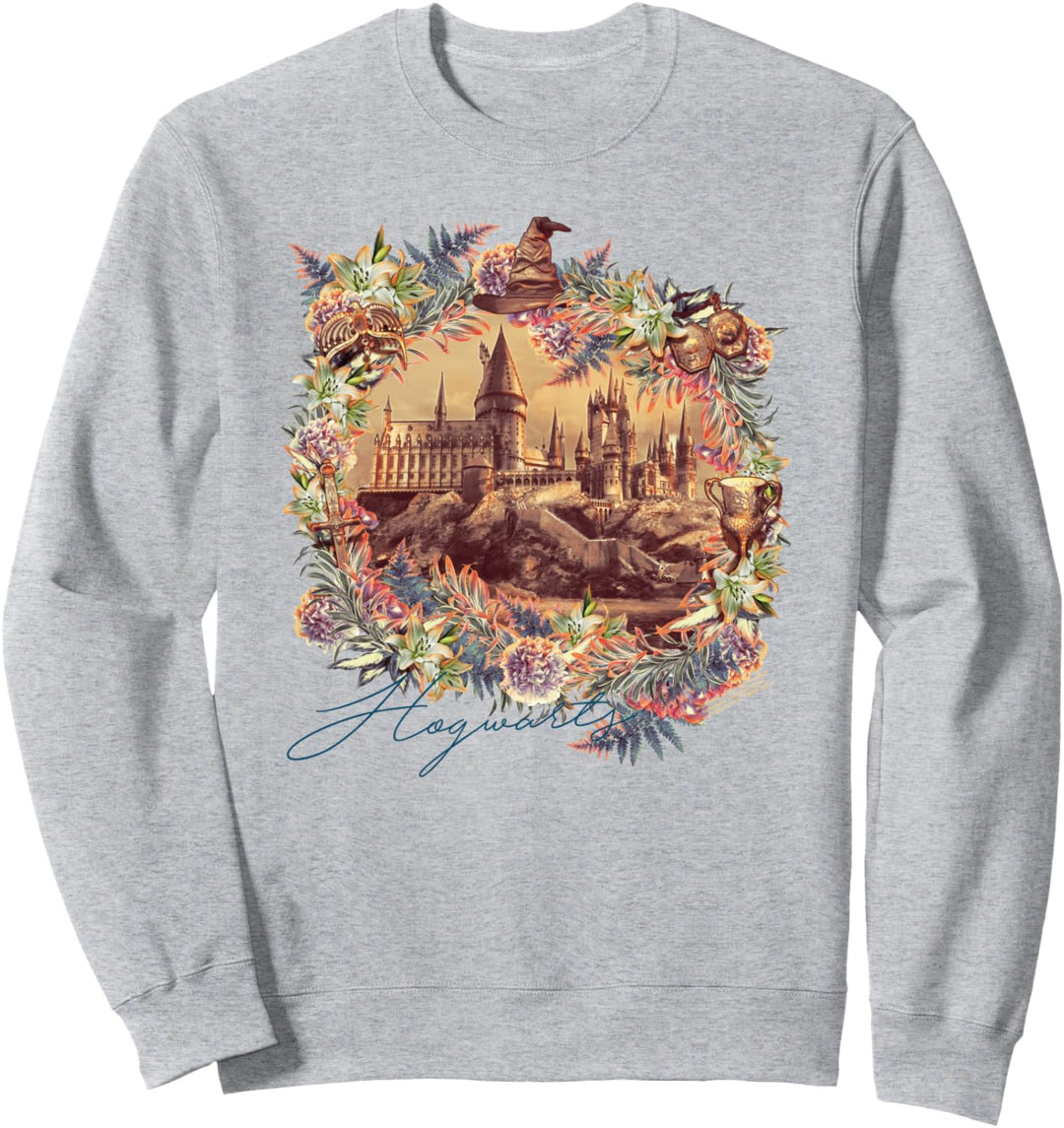 Harry Potter Hogwarts Floral Wreath Sweatshirt