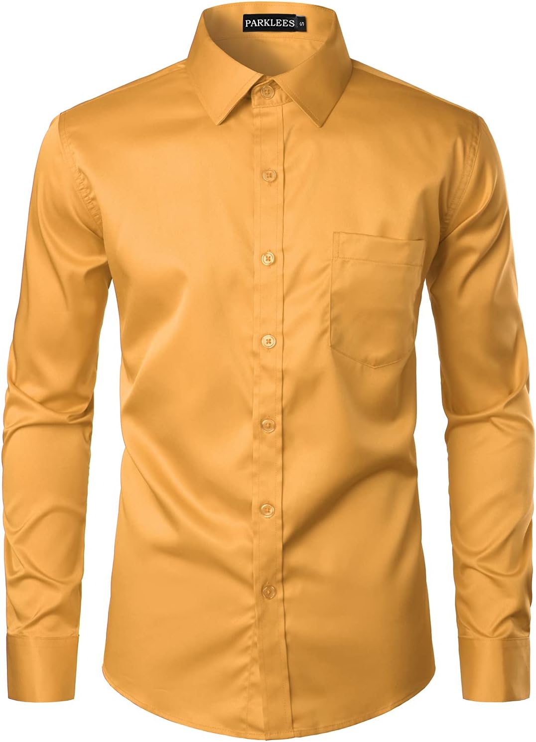 Parklees Herrenhemd, urban, modisch, Freizeit- und Businesshemd, schmale Passform, lange Ärmel, Knop