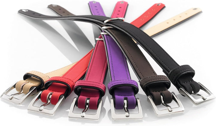 HUNTER SOFTIE Hundehalsband, Kunstleder, samtig, pflegeleicht, 30 (XXS-XS), beige, 30 (XXS-XS)