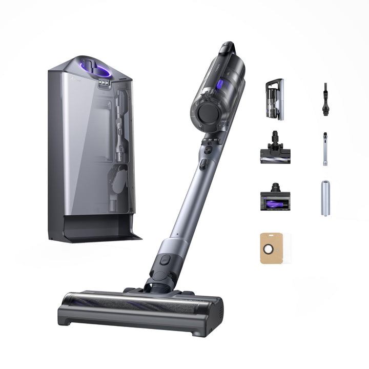 NARWAL V50 Cube Akku‑Staubsauger mit Auto‑Empty‑Absaugstation, Grau, V50 Cube