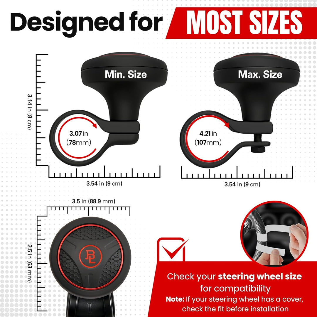 Mzone BL 4347608159 Silicon Black Platinum Power Handle Autolenkrad Selbstmord Spinner Zubehörteil K