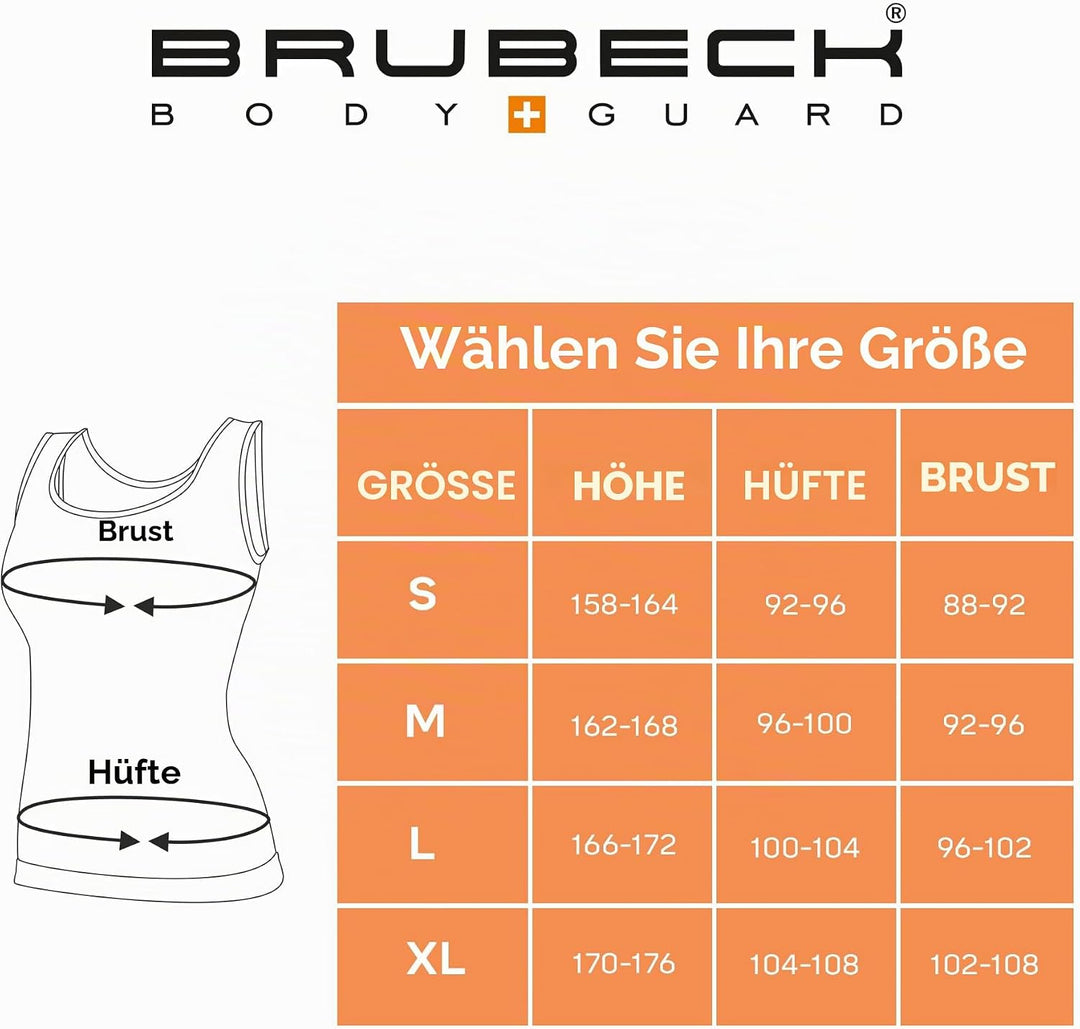 BRUBECK Damen Tank-Top | Ärmellos | Atmungsaktiv | Sport | Funktionsunterhemd | Oberteil | 41% Merin