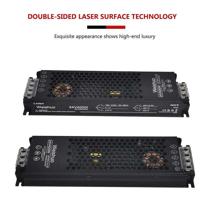 LED Trafo 24V 400W 16.7A IP20 LED Transformator AC 220V auf DC 24 Volt Konstante Spannung Schlankes