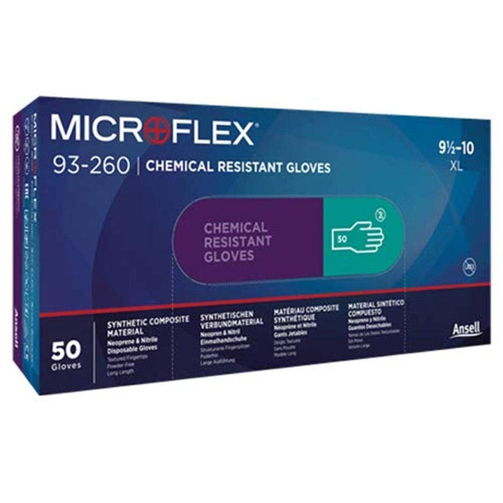 Microflex 93260100 93-260 Einweg-Handschuhe, 3-lagig, Neopren- und Nitrilmischung, 7,8 mm, Grösse L