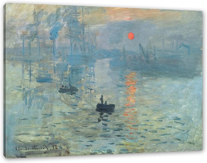 Claude Monet - Impression Sonnenaufgang als Leinwandbild / Grösse: 100x70 cm / Wandbild / Kunstdruck