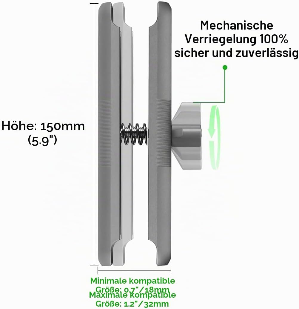 FANAUE Doppelbuchsenarm kompatibel mit RAM Mounts Type B 1" Ball Assembly und Motorrad-Handyhalterun