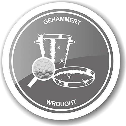 EDZARD Eiseimer Gilbert (H 17 cm, B 23 cm), Edelstahl gehämmert, glänzend silbern vernickelt, mit br