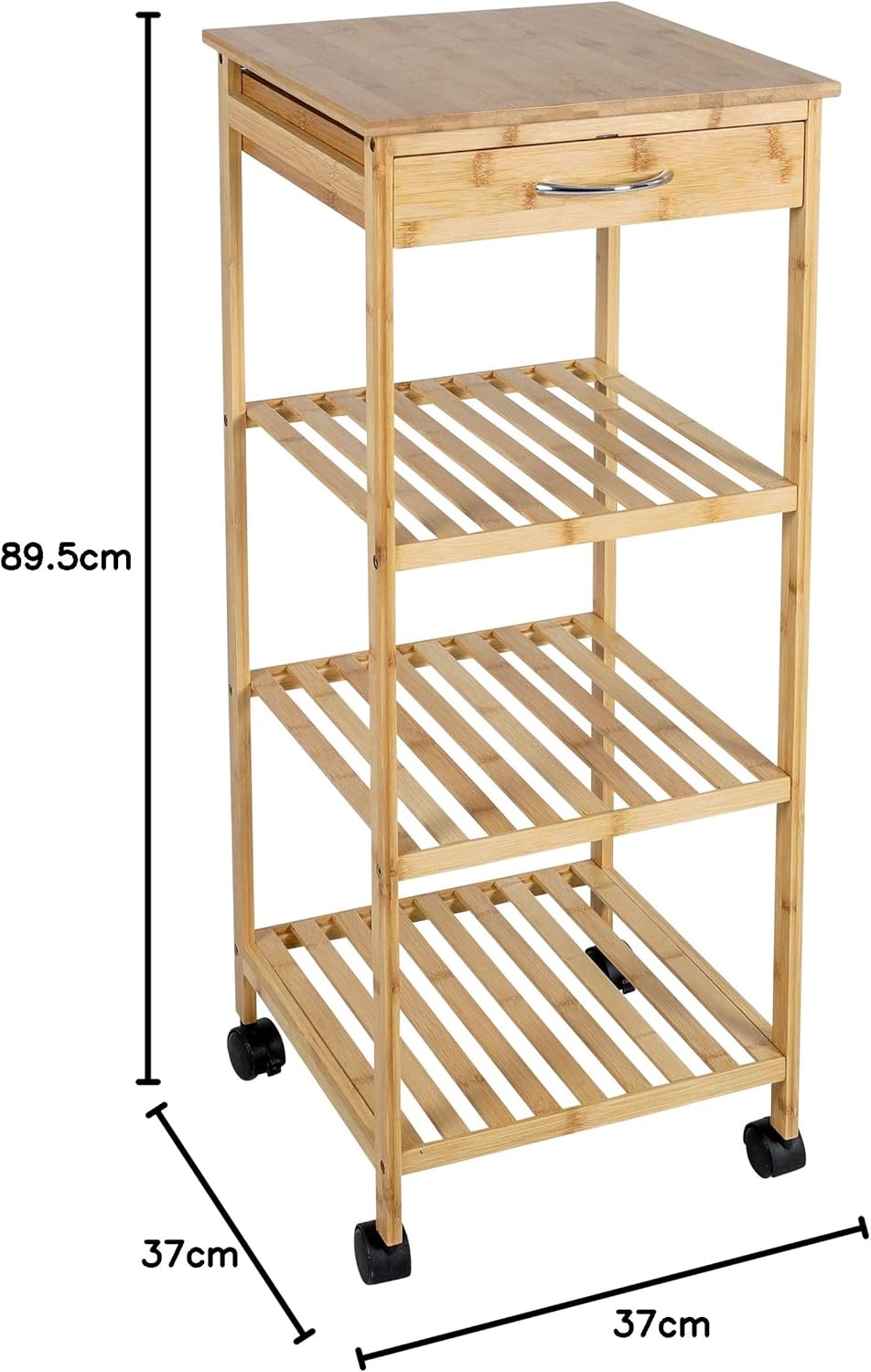 axentia Küchenwagen, ca. 37 x 89,5 x 37 cm, Holz