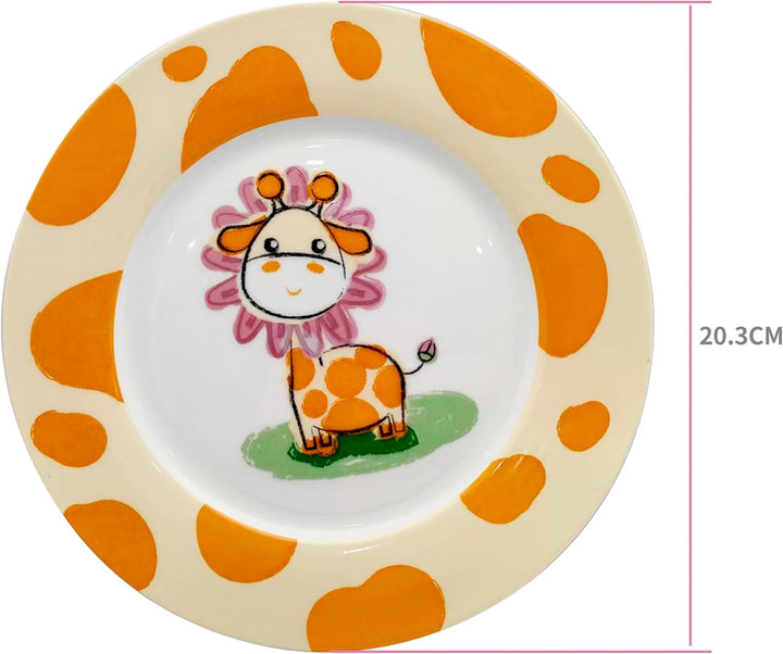 Exzact Besteck Geschenkset 6 Stücken aus Edelstahl/Kindergeschirr - 1 x Schale, 1 x Teller, 1 x Tafe