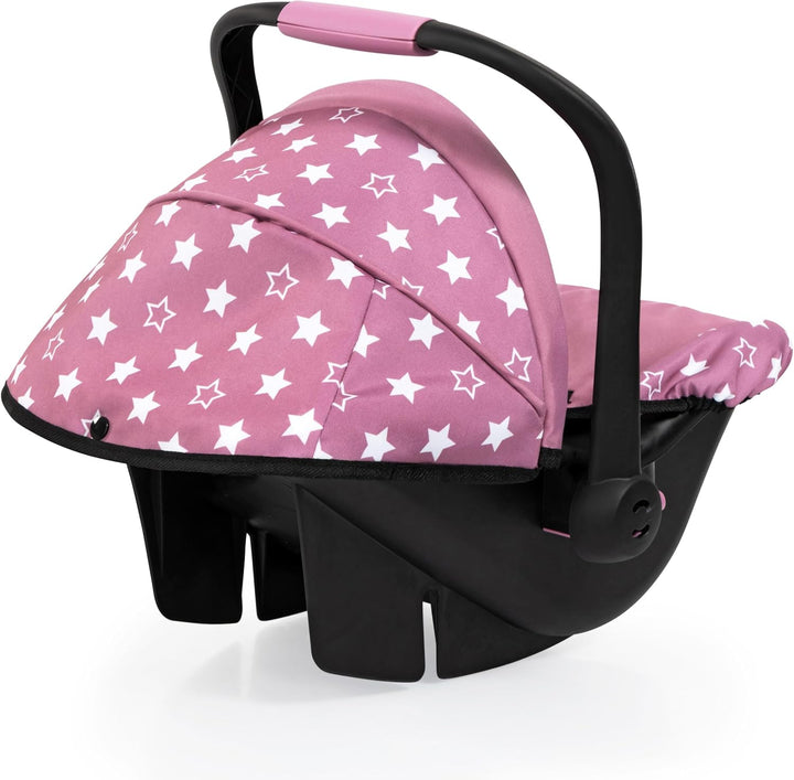 Bayer Design 67976AB Puppenautositz, Sitz für Puppen, mit Dach, verstellbarem Griff, Gurt, für Puppe