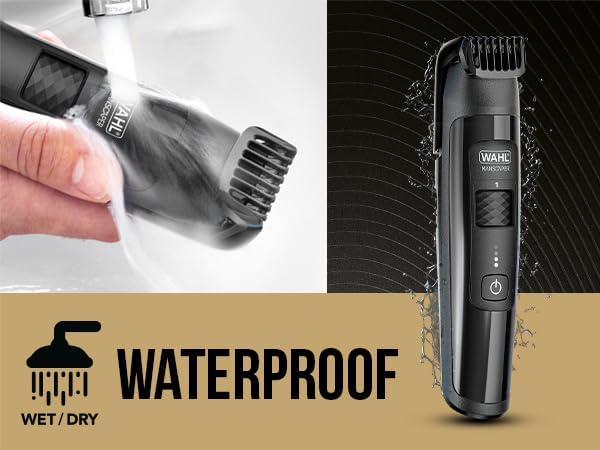 Wahl Manscaper Lithium Tief- und Körpertrimmer, vollständig wasserdicht, Nass-/Trockenanwendung, Sma