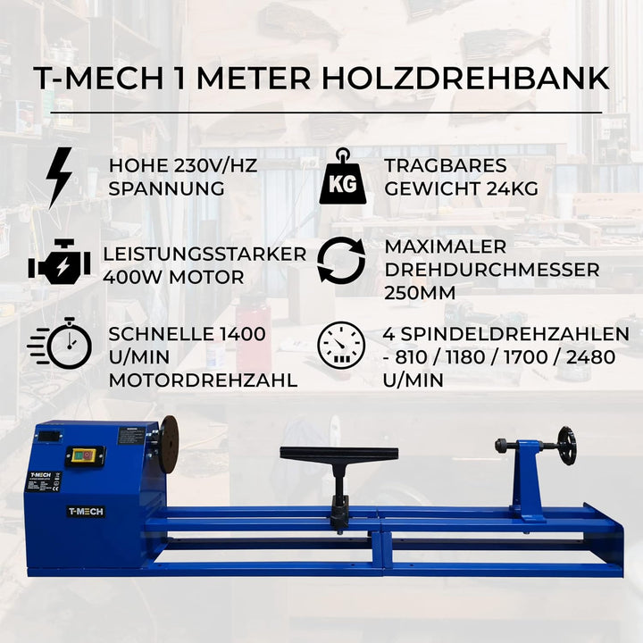 Drehbank Drechselmaschine Drechselbank Kopierdrechselbank 400W Elektromotor Drechseldurchmesser Werk