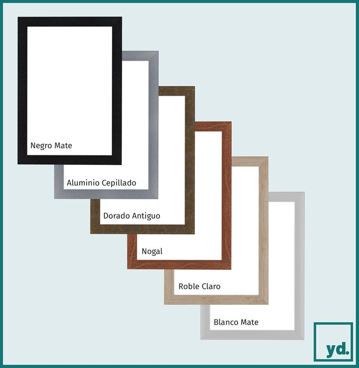 yd. Your Decoration - Bilderrahmen 75x100 cm - Weiss Gemasert - Bilderrahmen aus MDF mit Acrylglas -