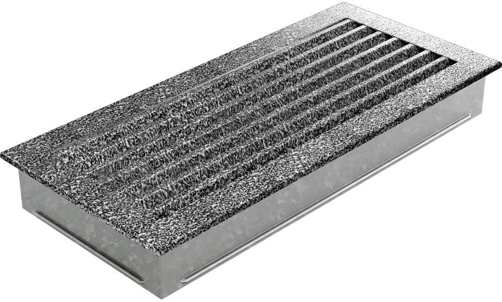 Kratki Lüftungsgitter Kamingitter FRESH 17cm x 37cm schwarz-silber