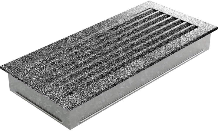 Kratki Lüftungsgitter Kamingitter FRESH 17cm x 37cm schwarz-silber
