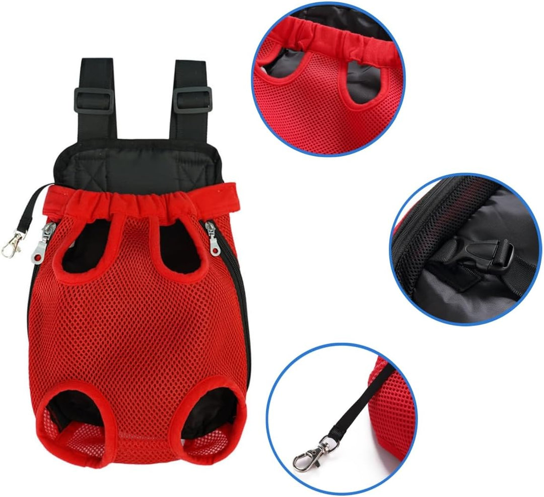 Hundeträger Rucksack, Beine vorne, verstellbarer Brustträger, Freisprecher Rucksack-Beutel mit Schwa