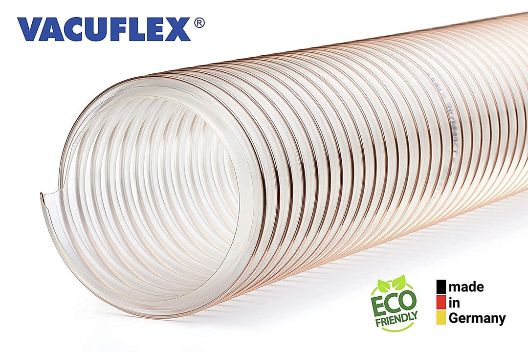 VACUFLEX PU 400 C ECO - PU Absaugschlauch mit 0,4mm Wandstärke - 5m Länge - ID80mm - mikroben- und h