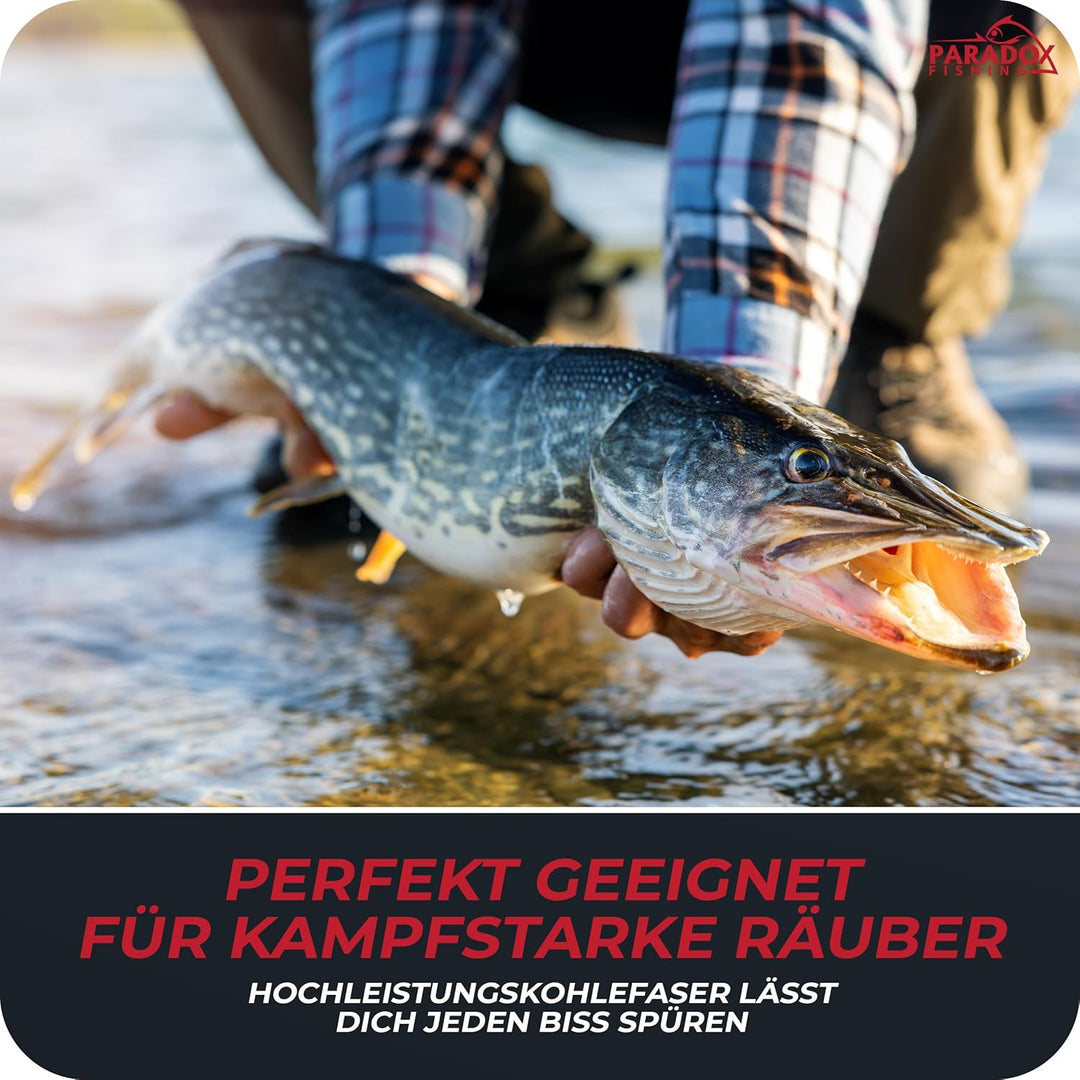 Angelruten Set zum Spinnfischen 2,1m/2,4m/2,7m I Teleskop-Rute mit Rolle, Ködern, Angelzubehör und A