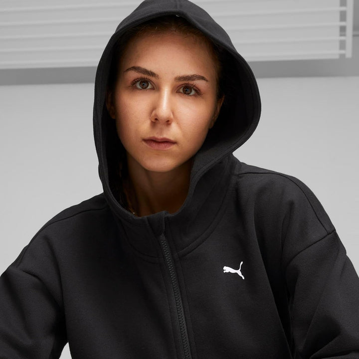 PUMA Damen Train Favorite Fleece Full Zip M Puma Schwarz, M Puma Schwarz